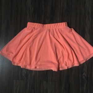 Neon Peach Mini Skirt